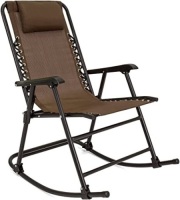 Foldable Zero Gravity Rocking Mesh Patio Lounge Chair w/Headrest Pillow