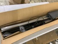 VEVOR 98 x 47" Patio Awning Retractable with Manual Crank Handle, Adjustable Height from 86 to 122 in, Dark Gray