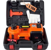VEVOR Electric 5 Ton Hydraulic Car Jack, Built-in Inflatable Pump and LED Light