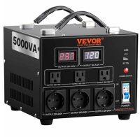 VEVOR 5000W, Heavy Duty Step Up/Down Transformer, Convert from 110 Volt to 220 Volt and from 220 Volt to 110 Volt, with US Outlet EU Outlet 5V USB Port, CE Certified