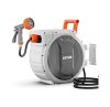 VEVOR Retractable Garden Hose Reel, 5/8 Inch x 100 ft Wall Mounted, 9 Patterns Nozzle, Any Length Lock, Upgraded Slow Return System and 180&deg;Swivel Bracket