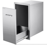 VEVOR Outdoor Kitchen Trash Drawer, 13.54"W x 19.61"D x 25.79"H, 55 lbs Max Capacity