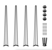 VEVOR Hairpin Table Legs 34" Black Set of 4 880lbs Load Capacity (Each 220lbs)