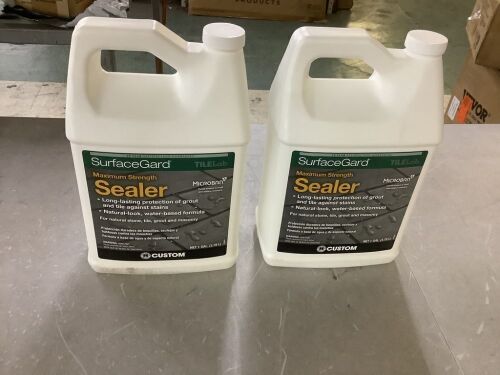 Lot of (2) Custom Building Products TILELab Surfacegard Grout & Tile Sealer, 1 Gal