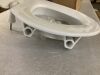 Assurance Round Raised 3" Never Loosens Premium Plastic Toilet Seat in White - 4