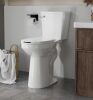 Tall Toilets for Seniors 21 in 2-Piece 1.28 GPF Single Flush Elongated Raised Toilet in White, Soft Close Seat Included