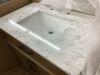 HDC Cherrydale 36 in. Single Sink Freestanding Almond Latte Bath Vanity with White Engineered Marble Top - 3