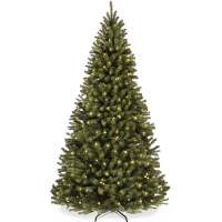 Pre-Lit Artificial Green Spruce Christmas Tree, w/Easy Assembly
