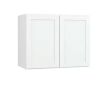 Hampton Bay Courtland 30 in. W x 12 in. D x 18 in. H Assembled Shaker Wall Bridge Kitchen Cabinet in Polar White