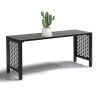 39.3in Weatherproof Outdoor Metal Backless Bench