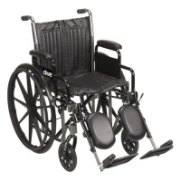 Drive Medical Silver Sport 2 Wheelchair, Detachable Desk Arms, Elevating Legrests