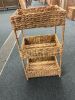 3-Tier Water Hyacinth Utility Cart w/ Weaved Baskets - 4