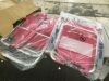 VINGLI 2 Pack 16-in Beach Chair with 5-Position Cooler Bag Cup Holders and Towel Bar Pink - 2