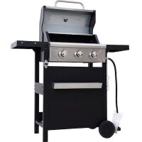 MASTGOAL 3-Burner 27000 BTU Propane Gas Grill with Side Shelves and Storage Cabinet