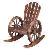 Outdoor Carbonized Wood Rocking Chair