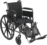 Drive Medical&nbsp;Cruiser III Lightweight Folding Wheelchair with Flip Back Detachable Arms and Elevating Legrest