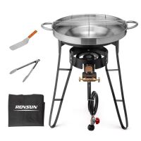 ROVSUN 23" Concave Comal Set with 80,000 BTU Propane Stove
