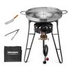 ROVSUN 23" Concave Comal Set with 80,000 BTU Propane Stove