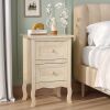 VINGLI 11.8D x 15.7W x 23.6H 2-Drawers Unfinished Solid Wood Nightstand