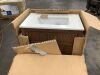 Glacier Bay Riley 30 in. Single Sink Freestanding Spiced Walnut Bath Vanity with White Engineered Stone Top - 2
