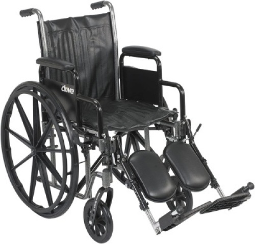 Drive Medical Silver Sport 2 Wheelchair with Various Arms Styles and Front Rigging Options&nbsp;