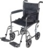 Drive Medical Lightweight Steel Transport Wheelchair, Fixed Full Arms, 17" Seat