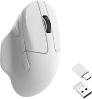 Keychron M7 Wireless Computer Mouse, 26K DPI Optical Computer Mouse, 2.4 GHz/Bluetooth/Wired with Macro Button 63g Lightweight Ergonomic, Up to 70 Hours Worktime for Laptop macOS/Windows - Black