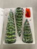 Set of 3 Pre-Lit Ceramic Tabletop Christmas Trees - 2