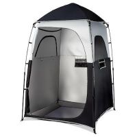 VINGLI 6.8ft Pop Up 1-Room Shower Tent with Mesh Floor and Carrying Bag Black