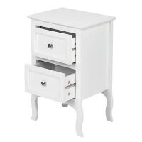 VINGLI White 2-Drawer 15.7-in W x 23.7-in H Nightstand