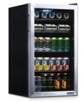 Newair 126 Can Freestanding Beverage Fridge in Stainless Steel, with 4-Adjustable Shelves - Appears New&nbsp;&nbsp;&nbsp;&nbsp;