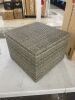 Set of 2 Wicker Ottomans, Multipurpose w/ Removable Cushions, Steel Frame - 3
