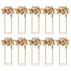 Gold Metal Flower Stand Centerpieces, 10 pack