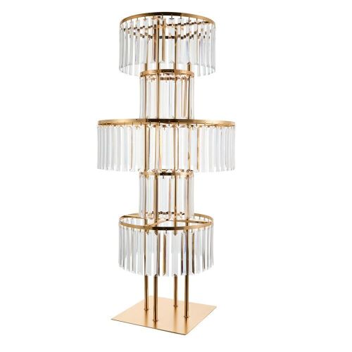 5 Tier 43.3" Tall Crystal Flower Stand Centerpiece