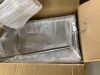Cold Food Buffet Condiment Server with Clear Roll Top Cover and Stainless Steel Tray - 4