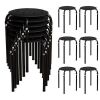 VINGLI 17.7in 6-Pcs Plastic Stackable Stools