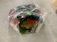 Heart Shaped Colored Glasses, Approx 50pc