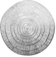 OCCASIONS&nbsp;Pressed Vinyl Metallic Silver&nbsp;Placemats, Approx 100ct - Appear New&nbsp;