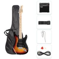 GLARRY Full Size Maple Electric Guitar with Amp and Case Beginner Sunset