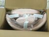 VINGLI 31-in H Teddy Fleece Cute Girls Vanity Chair with Back Pillow and Ajustable Gold Legs Light Pink - 2