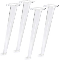 16" Clear Acrylic Furniture Legs,&nbsp;Set of 4