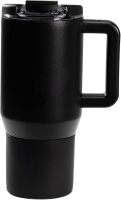 HydroJug Coffee Traveler 20oz Ceramic-Lined Mug with Handle, Black