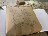 Yellow Outdoor High Back Chair Cushions, 4 Pack