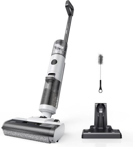 Vacuum Cleaner Wet and Dry, Cordless Floor Cleaner Machine with Self-Cleaning, Dual Tank Design, 0.1 inch Edge Cleaning, Lightweight, for Hard Floors