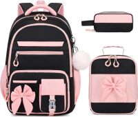 Backpack for Girls, 3PCS Girls Backpack for School with Lunch Bag Pencil Case, Cute Kids Teens Bookbag for Kindergarten Elementary Preschool Middle School