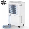 Edendirect 30 pt. 2,500 sq.ft. Dehumidifier for Basement in White with Smart Dry, Drain Hose and Bucket, 35dB Ultra Quiet, Timer
