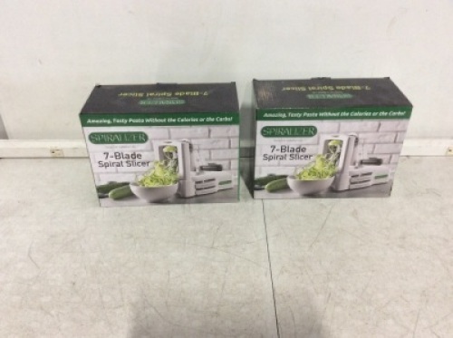 Lot of (2)&nbsp;Spiralizer 7-Blade Vegetable Slicers