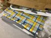VINGLI Classic 2 Pack Yellow Metal Lawn Chair - 3
