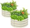 2x2x1ft Round Galvanized Raised Garden Bed, 2 Pack