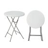 32" Round Folding Portable Plastic Table Bar Height